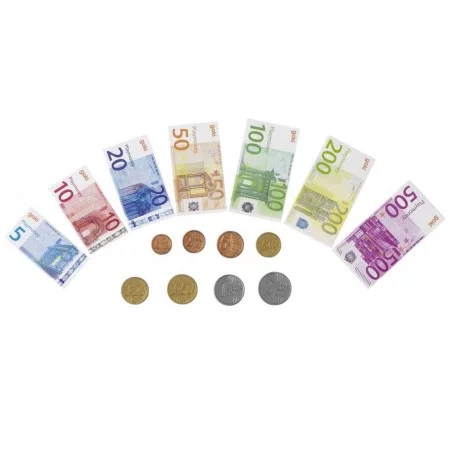 Set de 40 Pièces euros en plastique monnaie de jeux réaliste