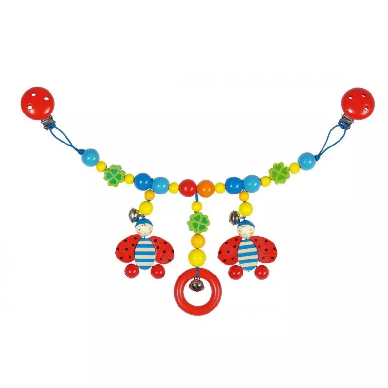 Hochet de poussette coccinelle avec clip