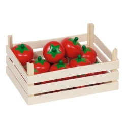 Tomates dans une cagette en...