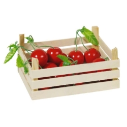 Cerises dans une cagette en...