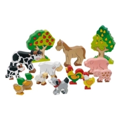 Animaux de la ferme en bois...