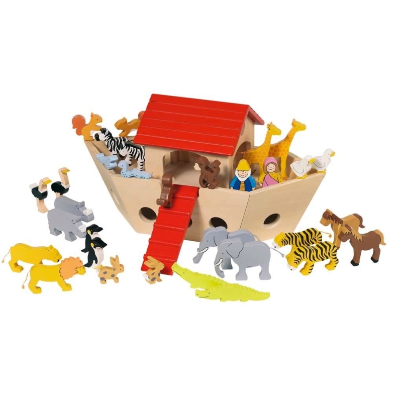 Arche de Noé en bois 32 animaux