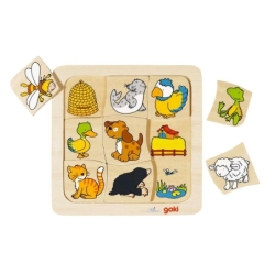 Puzzle en bois Qui vit où ?