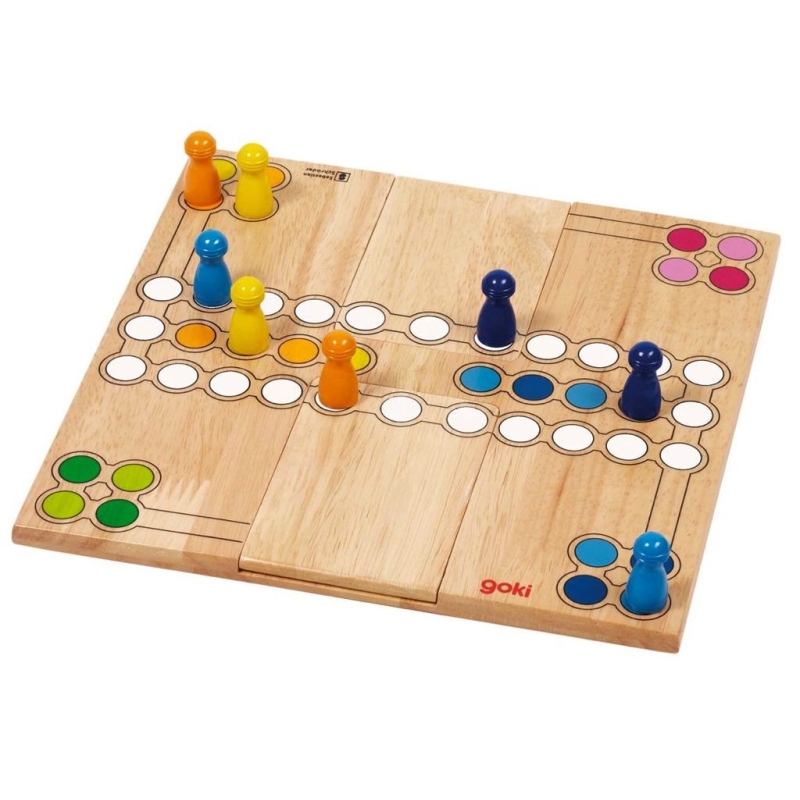 Jeu de ludo petits chevaux en bois