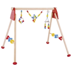 Portique en bois arc-en-ciel