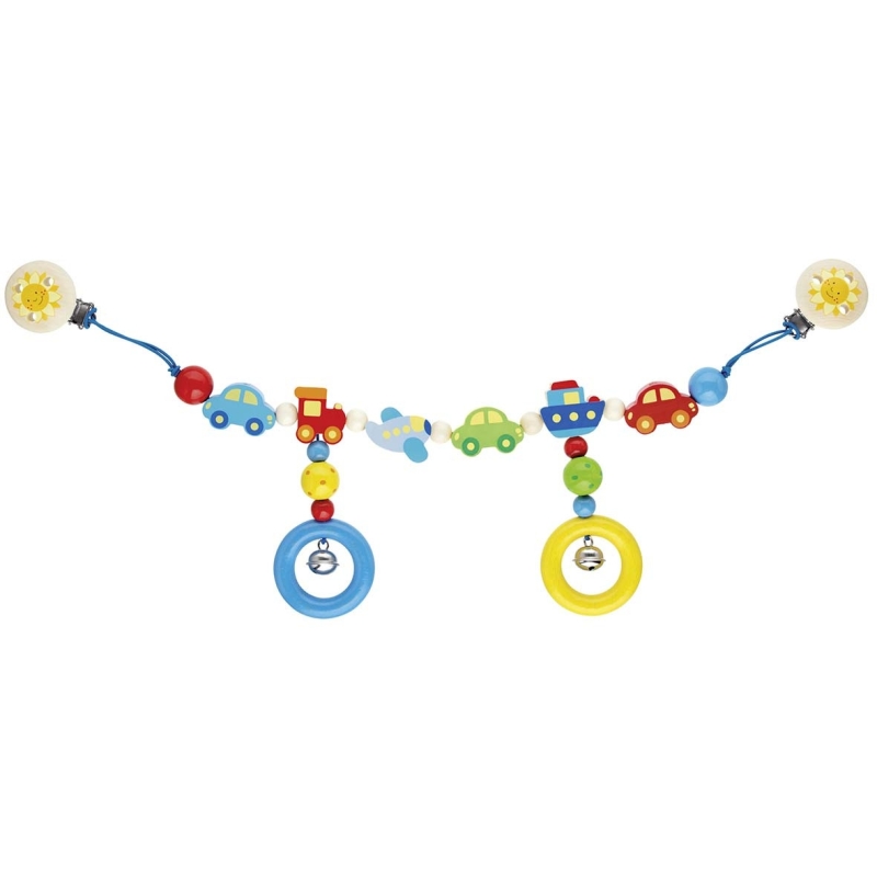 Hochet pour bébé en bois Véhicules