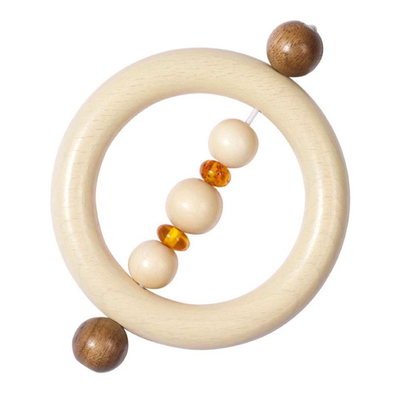 Hochet Bébé Ambre jaune Jouet en bois Hochet Bébé Ambre jaune Jouet en bois