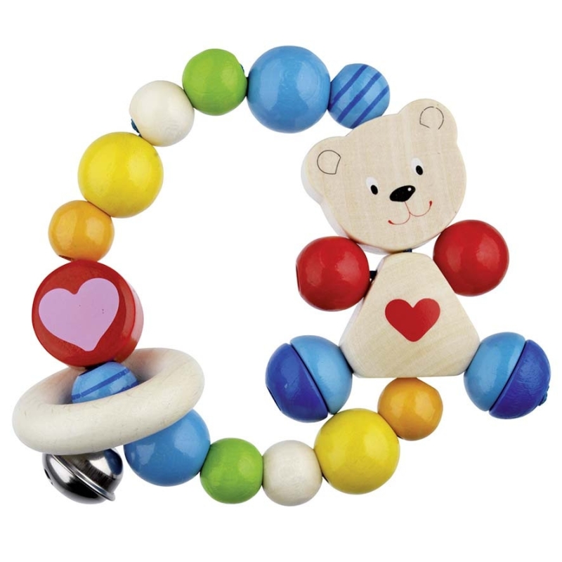 Anneau à attraper élastique ourson petit coeur Anneau à attraper élastique ourson petit coeur