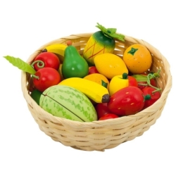 Corbeille de fruits en bois...