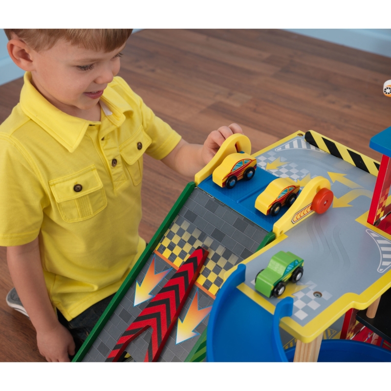 Garage pour enfant Rampe Voiture de course Garage pour enfant Rampe Voiture de course