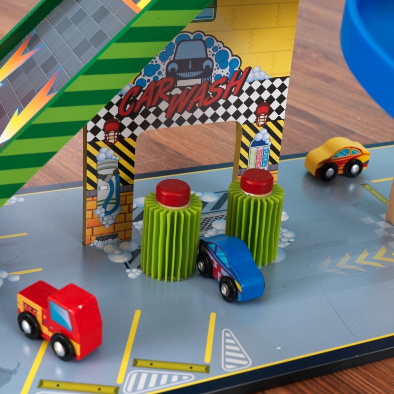 Garage pour enfant Rampe Voiture de course Garage pour enfant Rampe Voiture de course
