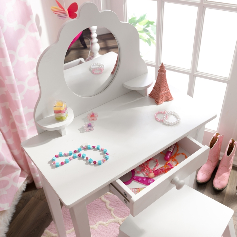 Coiffeuse pour enfant avec tabouret de Luxe Coiffeuse pour enfant avec tabouret de Luxe