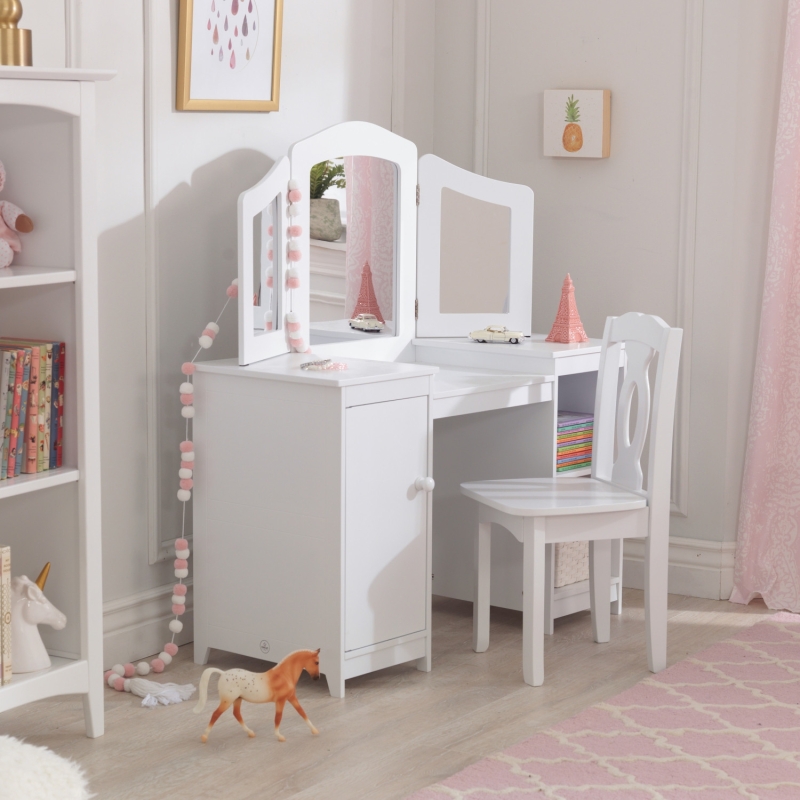 Coiffeuse pour enfant avec tabouret de Luxe Coiffeuse pour enfant avec tabouret de Luxe
