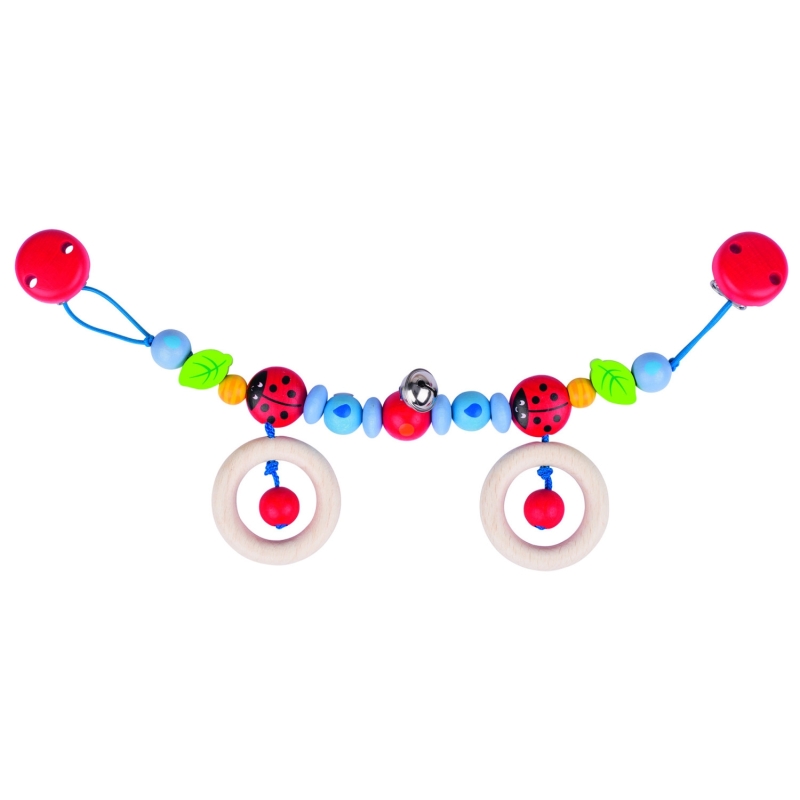 Hochet de poussette Coccinelle avec clips