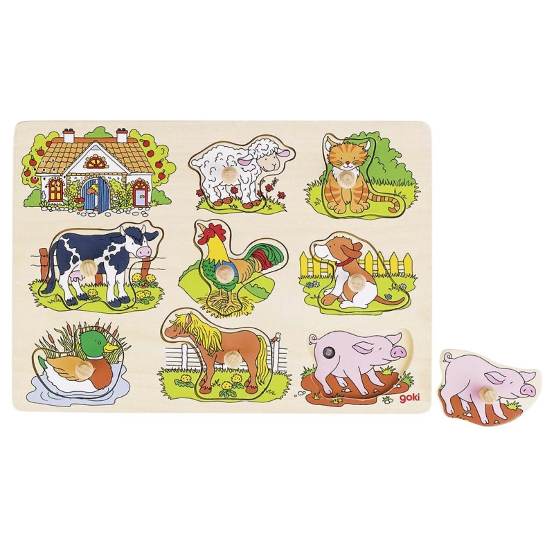 Puzzle en bois Les cris des animaux de la ferme