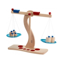Balance en bois avec poids