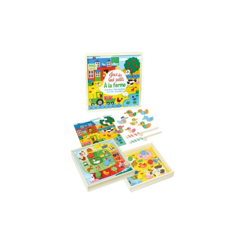 Jeux des tout petits à la ferme en bois Jeux des tout petits à la ferme en bois