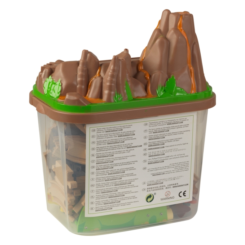 Ensemble Train en bois Bucket Dinosaure