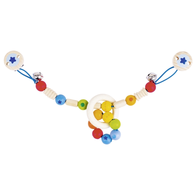 Hochet de poussette Arc-en-ciel avec clips Hochet de poussette Arc-en-ciel avec clips