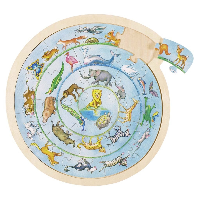 Puzzle en bois La ronde des animaux Puzzle en bois La ronde des animaux