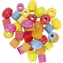 Set de 45 perles en bois