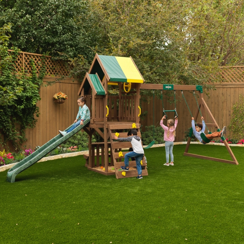 Aire de Jeux en bois avec Balançoire Arbor Crest Deluxe Aire de Jeux en bois avec Balançoire Arbor Crest Deluxe