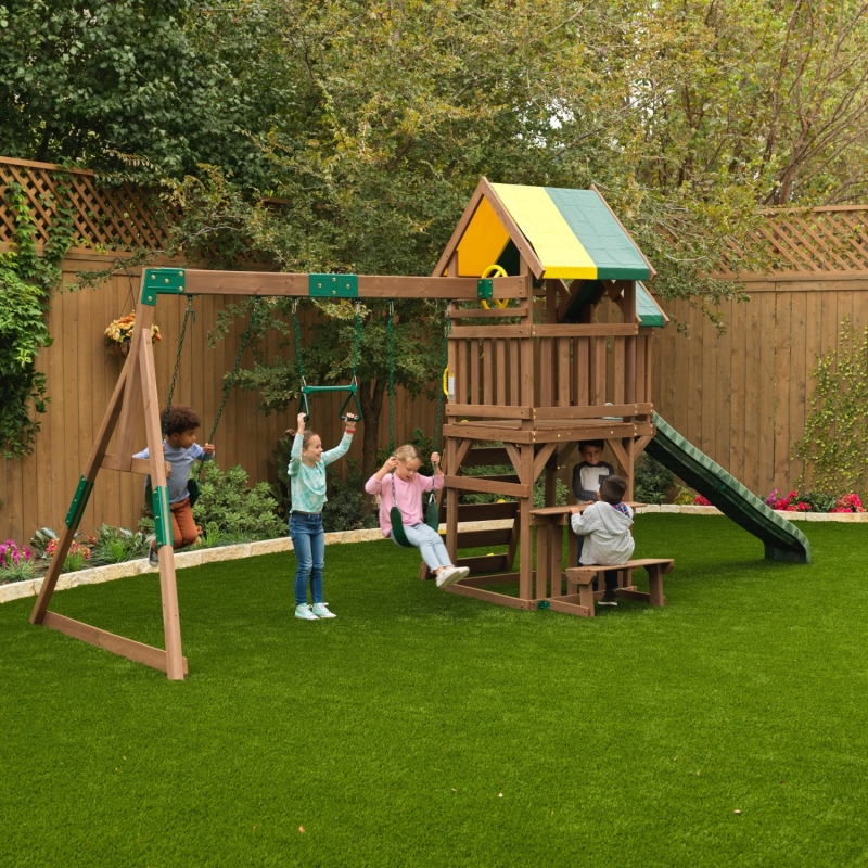 Aire de Jeux en bois avec Balançoire Arbor Crest Deluxe Aire de Jeux en bois avec Balançoire Arbor Crest Deluxe