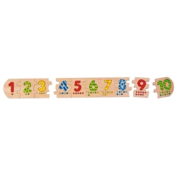 Puzzle de chiffres en bois