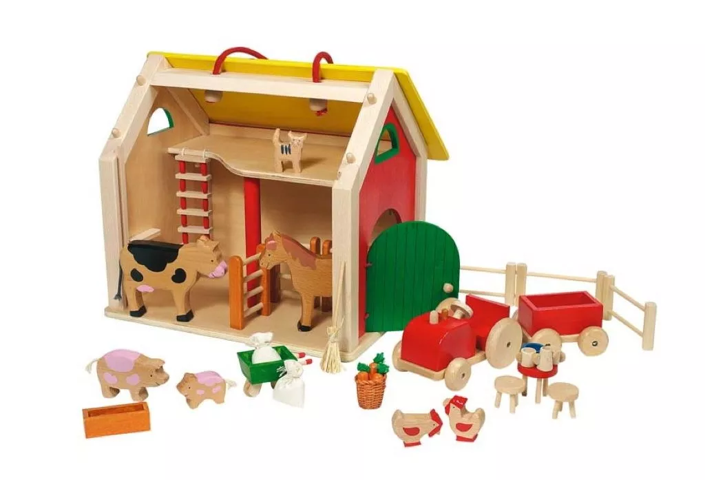 Valise Ferme en bois avec...