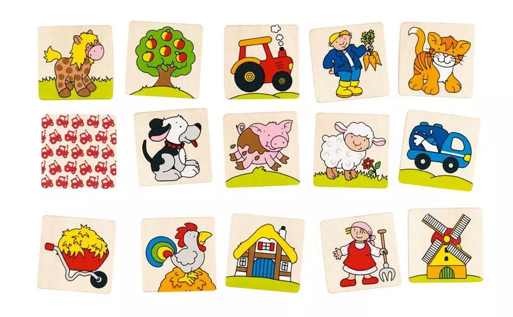 Jeu de mémo de la ferme