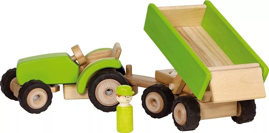 Tracteur en bois avec...