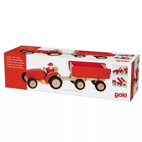 Tracteur en bois avec...