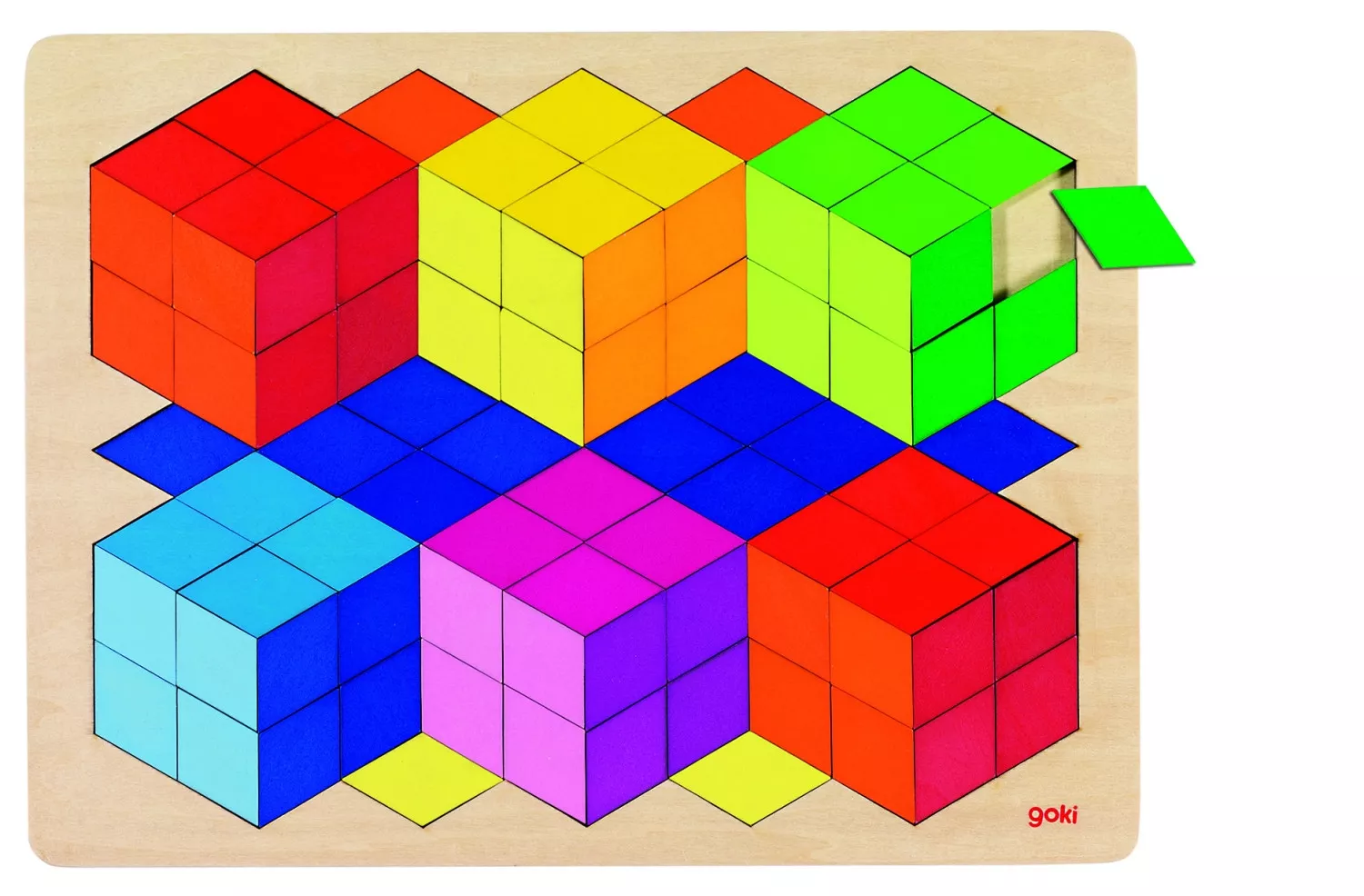 Puzzle en bois effet 3D...